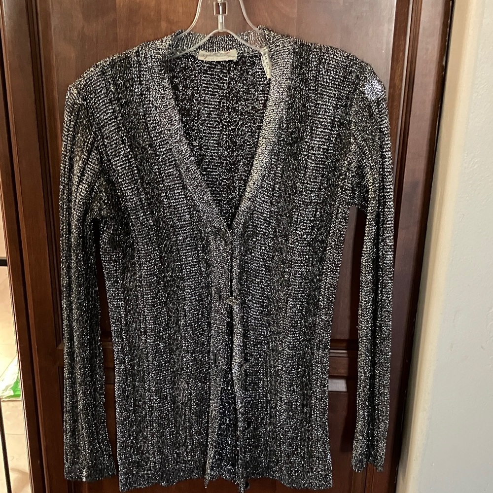Women's silver cardigan